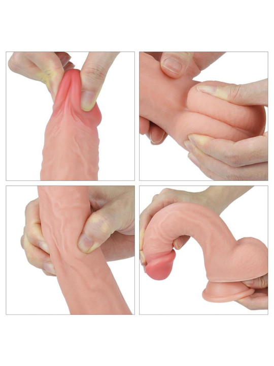 Dildo Nature 8 Silicona Líquida Natural