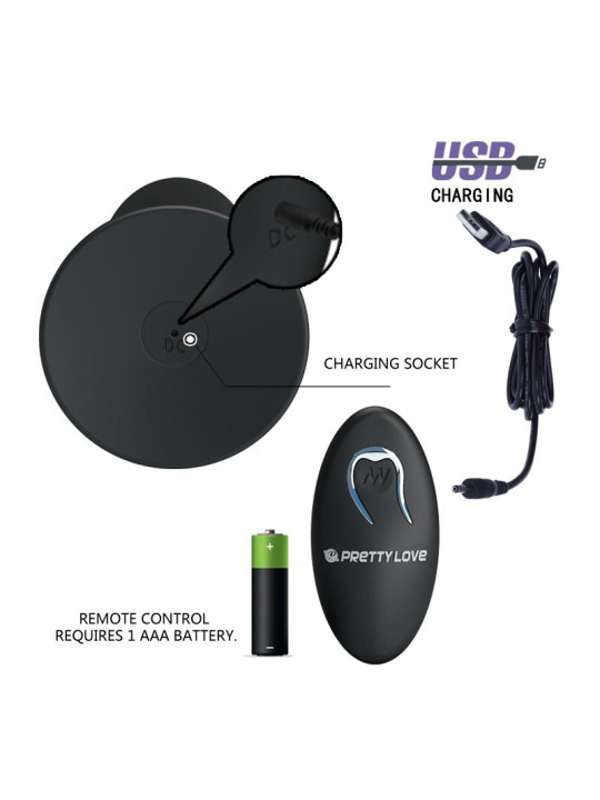 Plug Anal con Control Remoto Color Negro