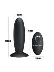 Plug Anal con Control Remoto Color Negro