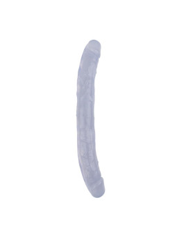Dildo Doble Hi-Rubber 12.8 Transparente
