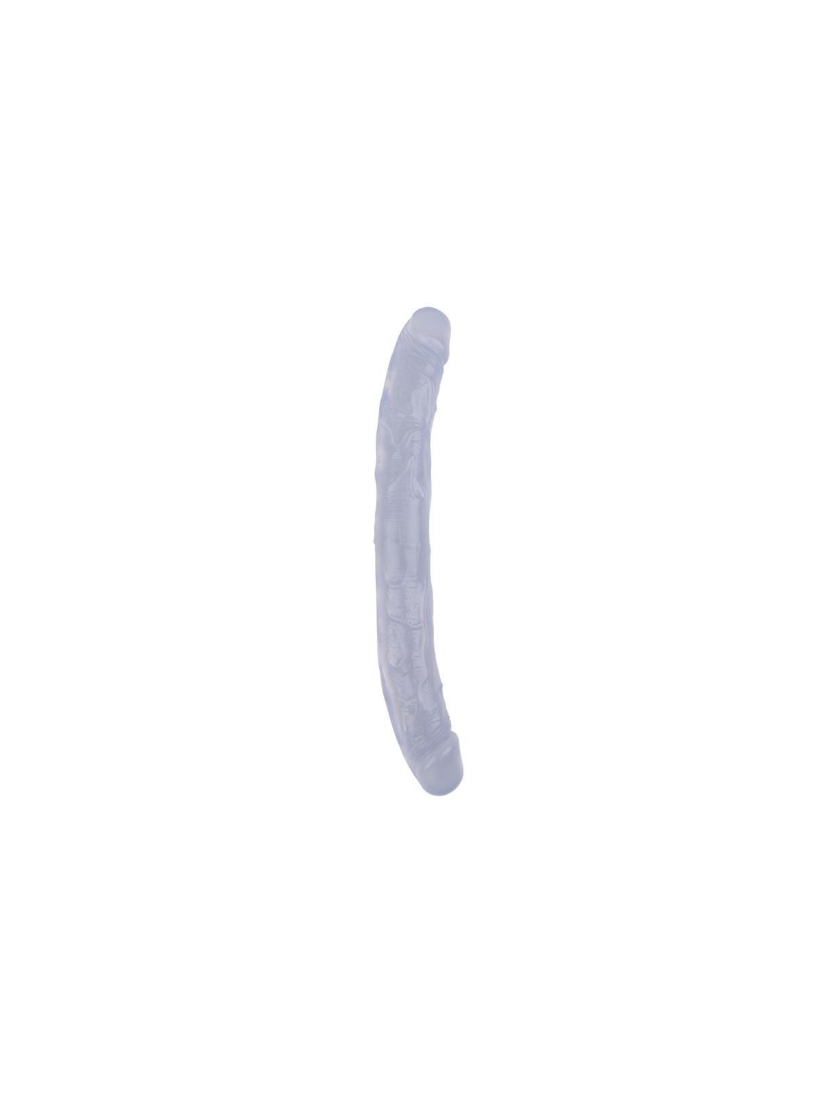 Dildo Doble Hi-Rubber 12.8 Transparente