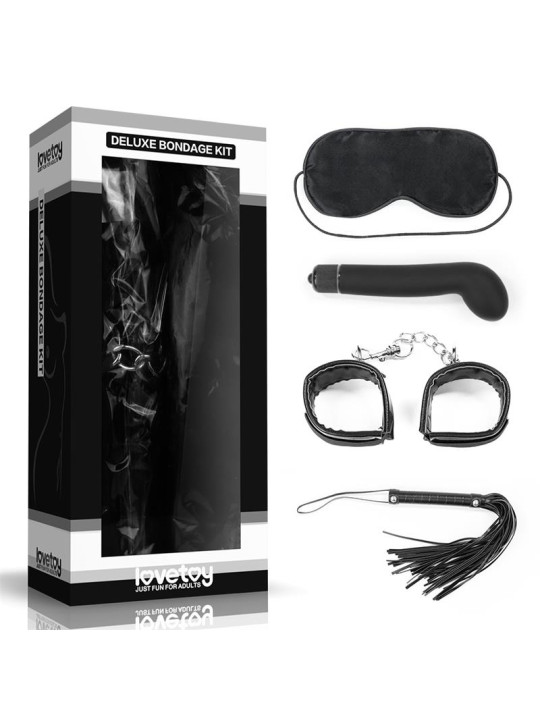 Kit Bondage Deluxe con Vibrador Negro