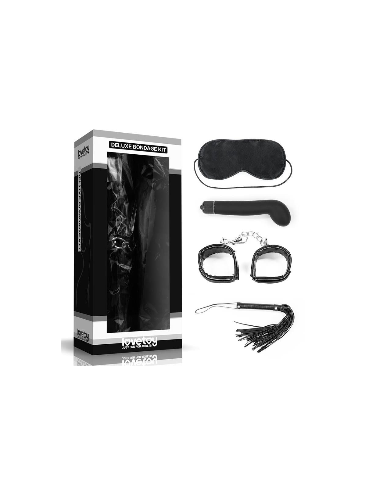 Kit Bondage Deluxe con Vibrador Negro