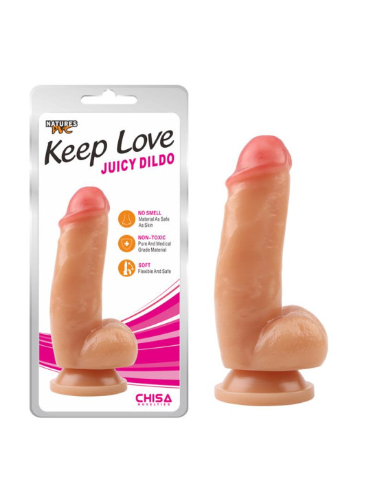 Dildo Juicy 18.5 x 5 cm Natural