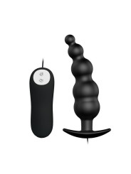 Vibrador Anal Burbujas Negro con Control Remo cl70