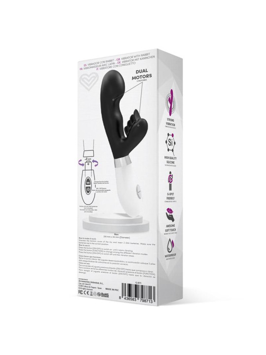 Sliper Vibrador Conejito Silicona Negro