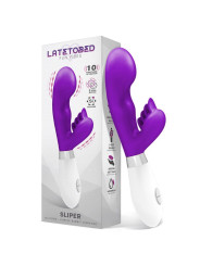 Sliper Vibrador Conejito Silicona Púrpura