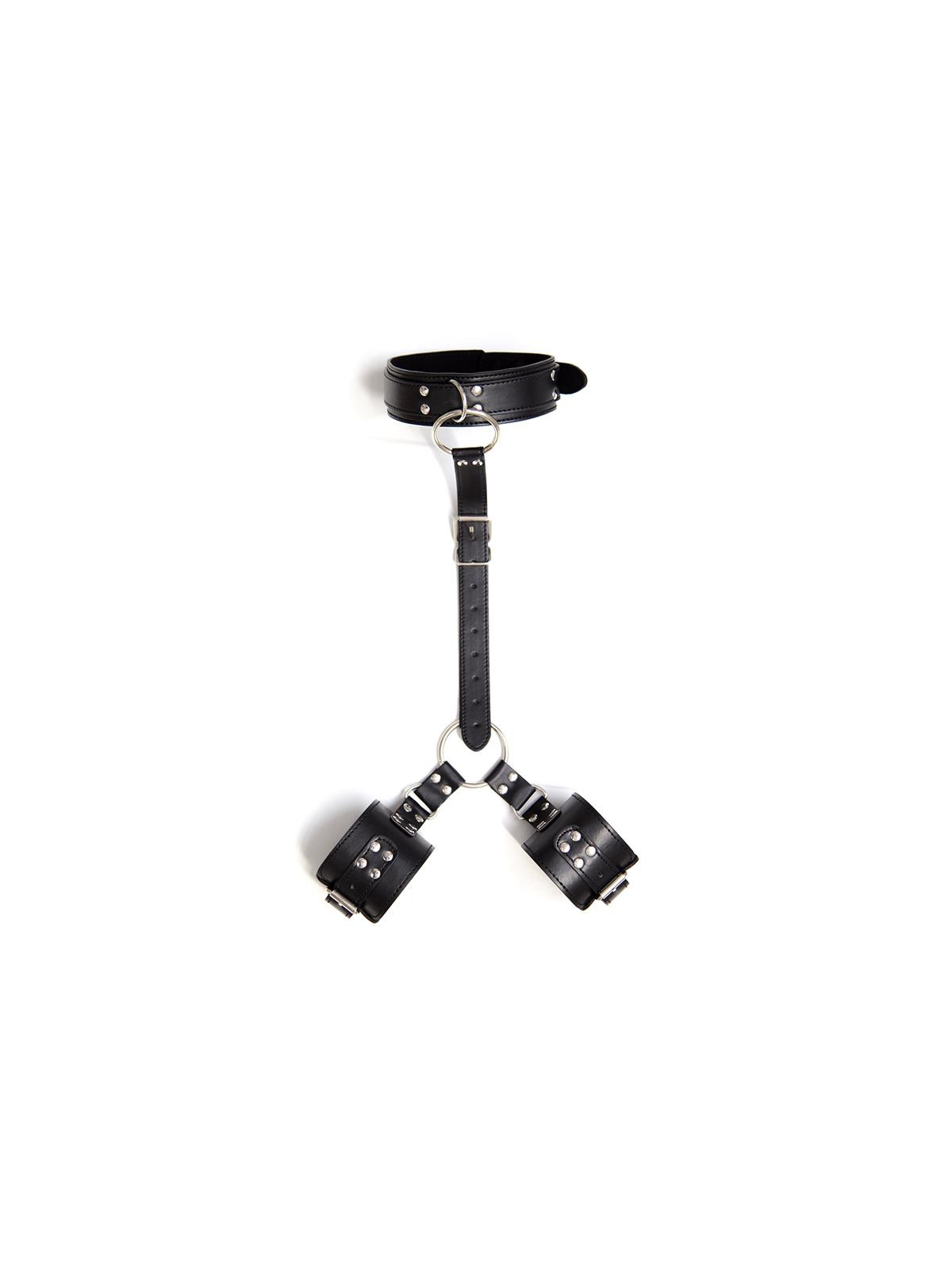 Collar con Restricciones Ajustable Negro