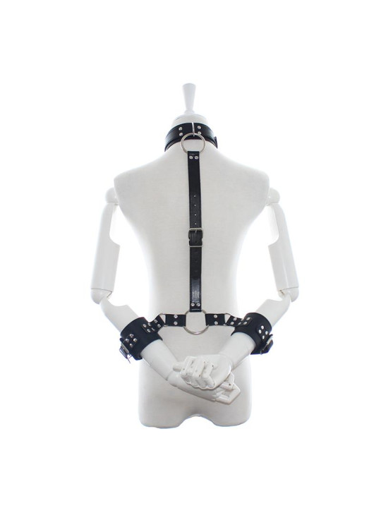 Collar con Restricciones Ajustable Negro