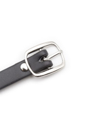 Collar con Aro y Cascabel Negro