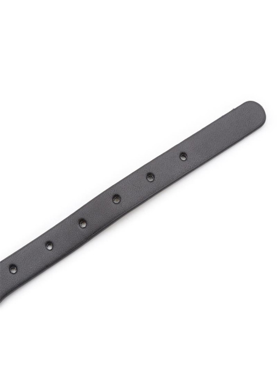 Collar con Aro y Cascabel Negro