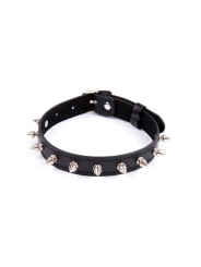 Collar con Pinchos Ajustable 43 cm Negro