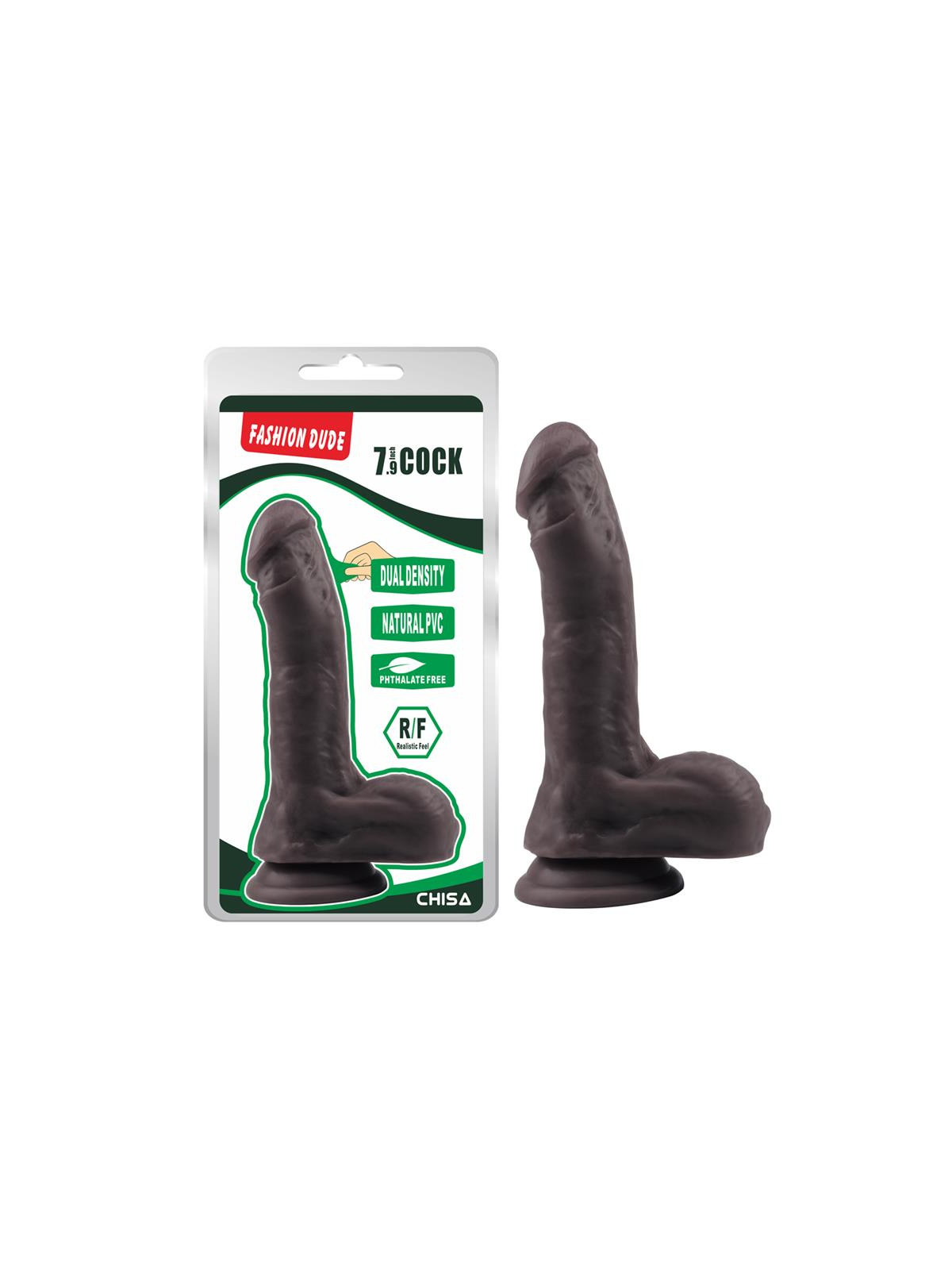 Dildo Dual Density Fashion Dude 20.5 x 4.5 cm Marron