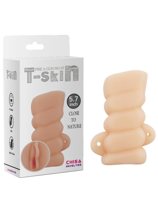 Masturbador Fire a Gun N7 T-Skin 14.2 cm Natural