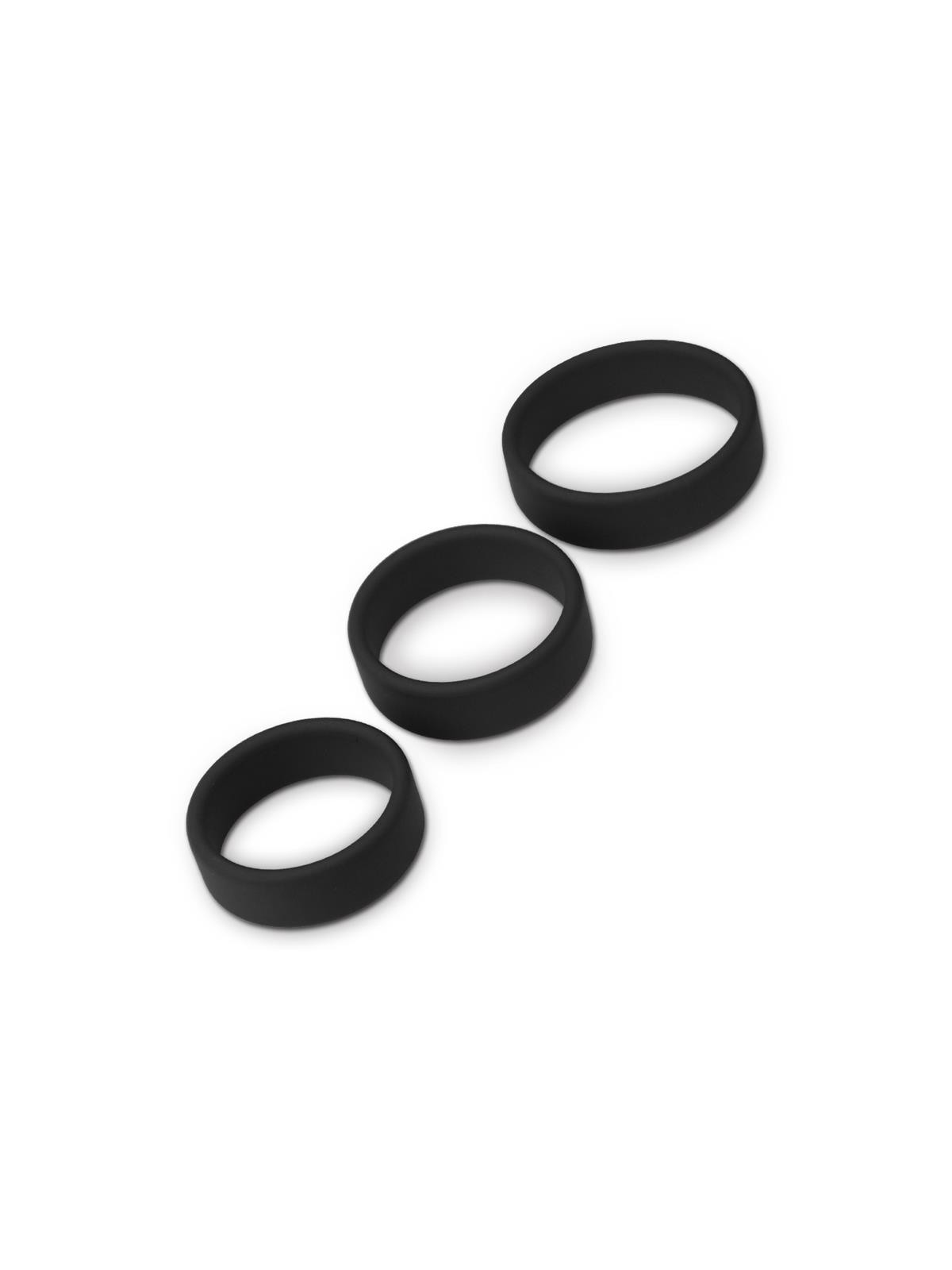 Pack de 3 Anillos para el Pene Power Ring Negro