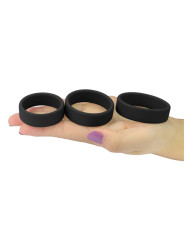 Pack de 3 Anillos para el Pene Power Ring Negro