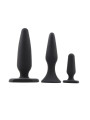 Pack 3 Plug Anal Traimer Kit Silicona Negro