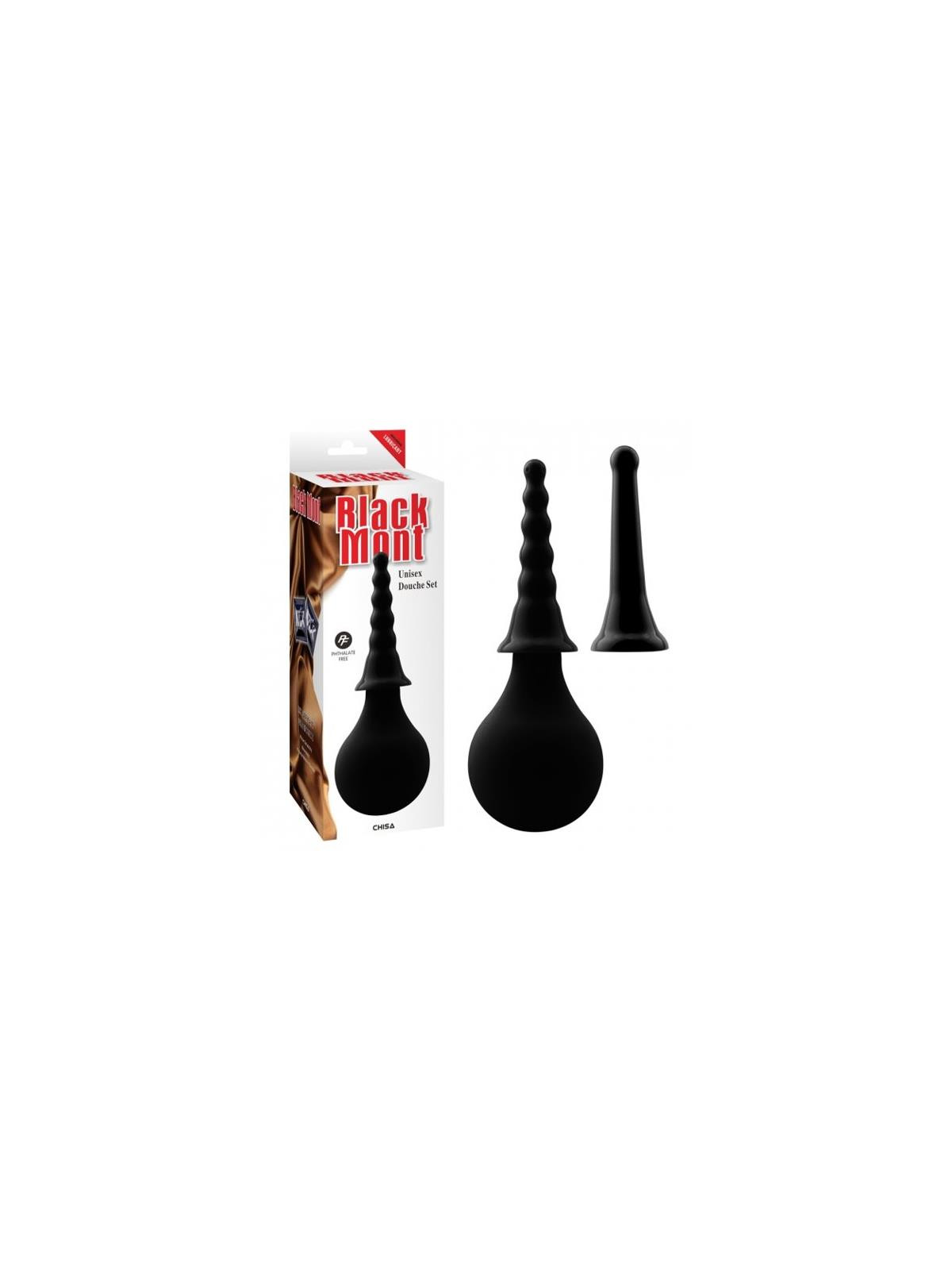 Set Ducha Anal y Funda 15 cm Negro