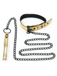 Collar con Correa Bondage Dorado