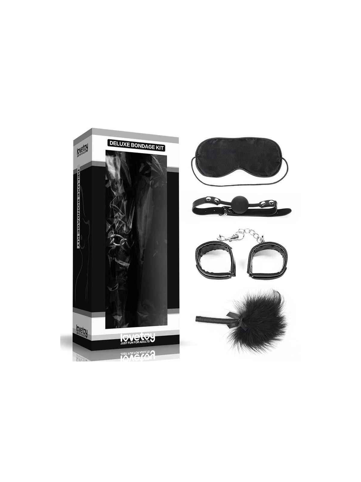 Kit Bondage Deluxe 4 Unidades Negro