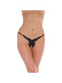 Tanga Abierto Negro Talla Única