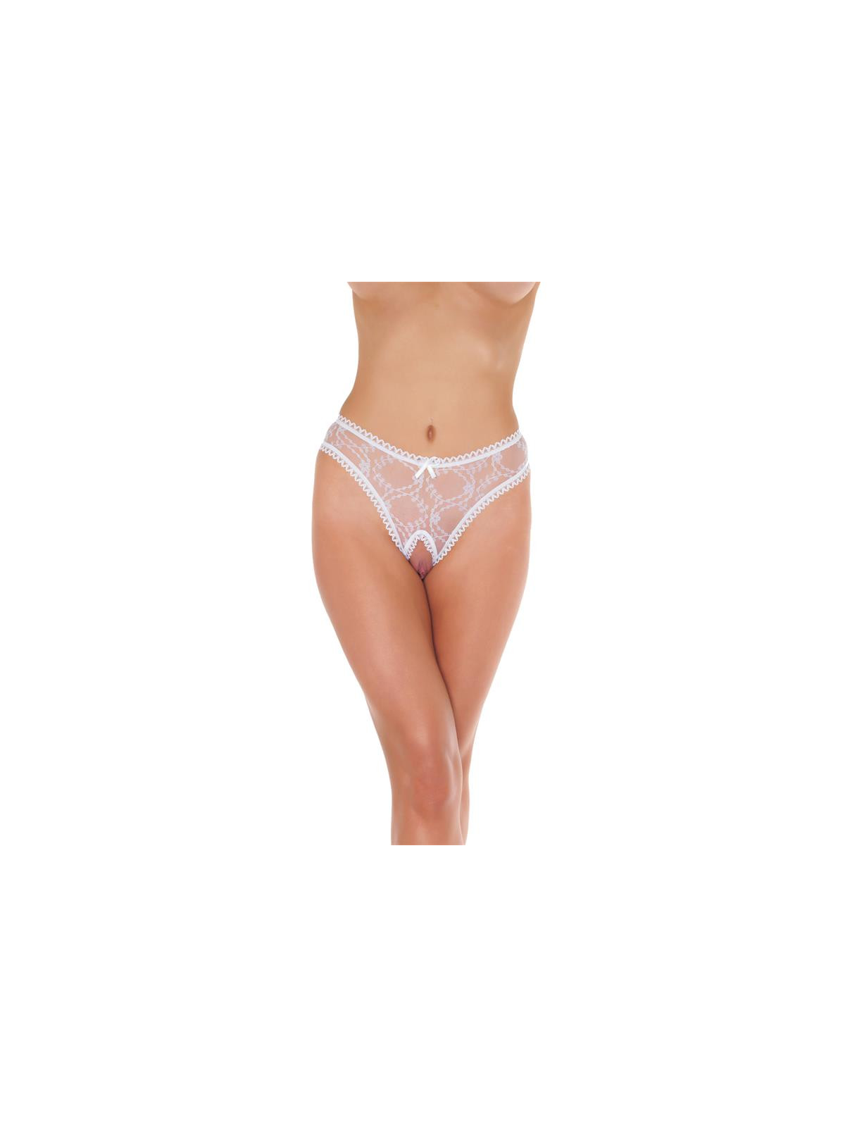 Rimba Amorable Tanga Abierto Color Blanco Talla Única