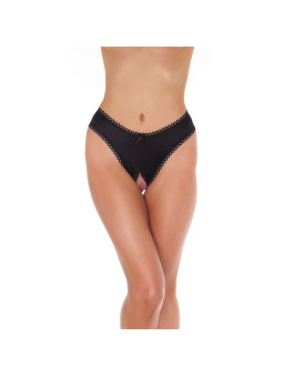 Tanga Abierto Negro Talla Única