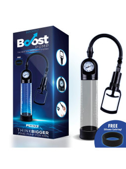 Bomba Manual con Medidor para el Pene PSX03 Transparente