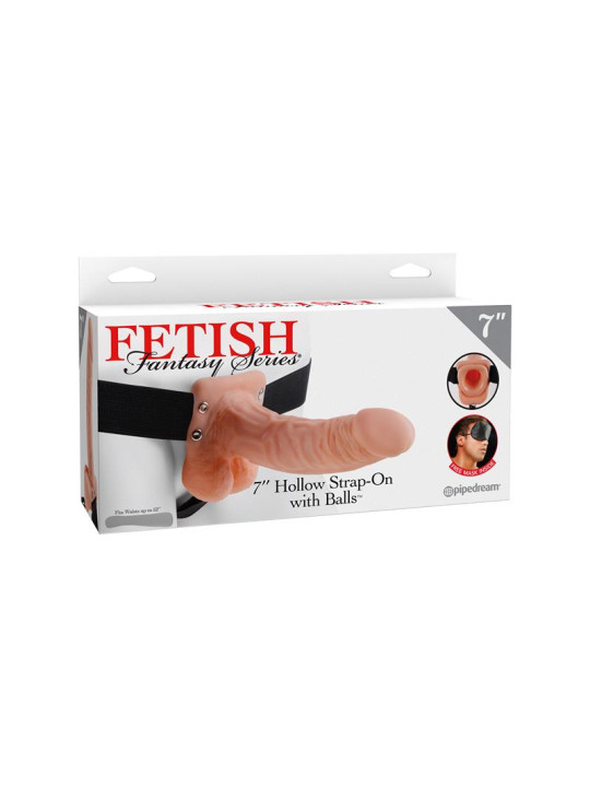 Fetish Fantasy Series Arnés con Hueco y Testículos de 17,7 cm Color Natural