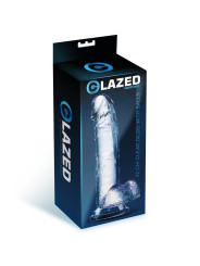 Dildo Realista con Testículos Material Cristalino 22 cm