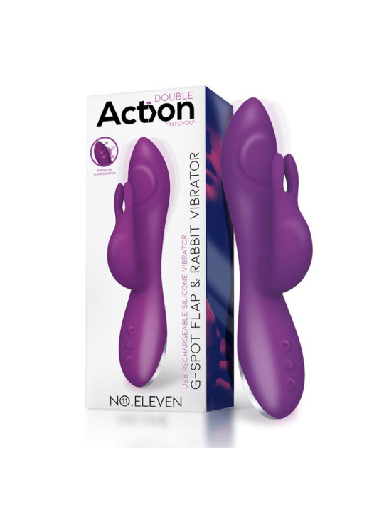 No. Eleven Vibrador con Conejito, Punto G y Fución de Pulsación USB Margnético Silicona