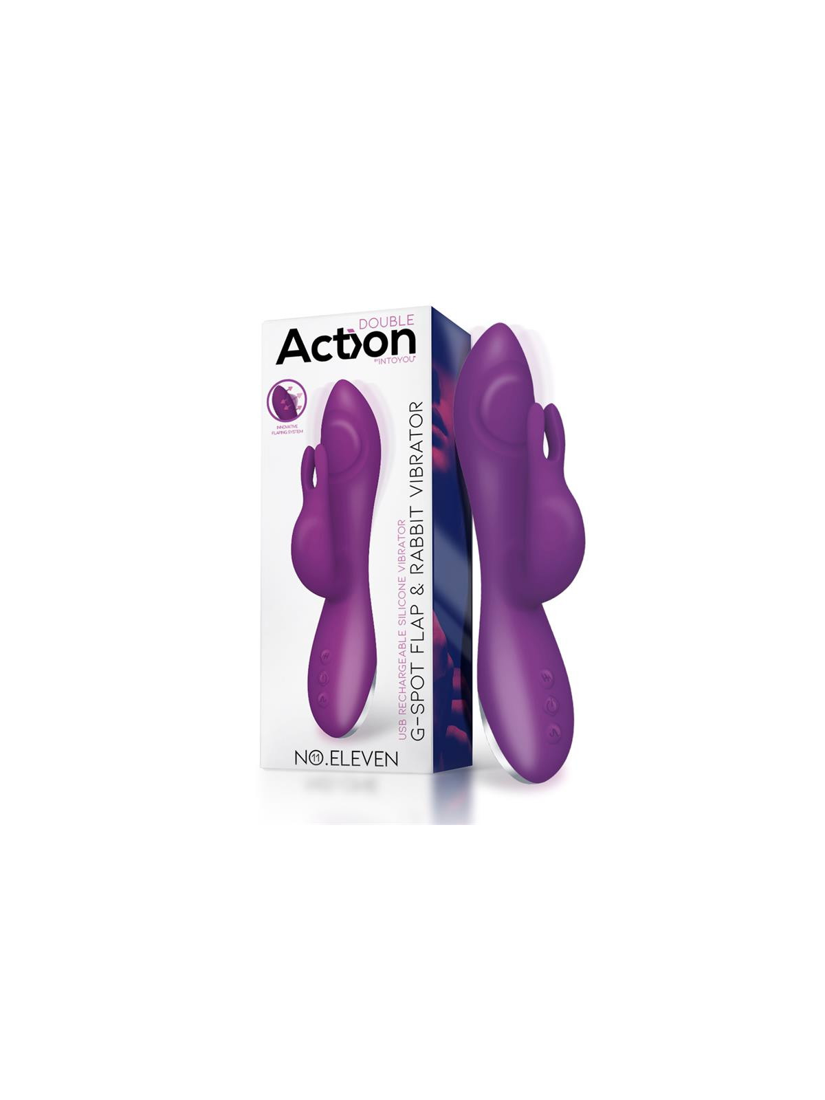 No. Eleven Vibrador con Conejito, Punto G y Fución de Pulsación USB Margnético Silicona