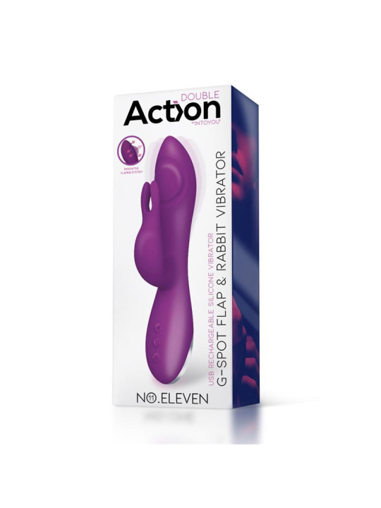 No. Eleven Vibrador con Conejito, Punto G y Fución de Pulsación USB Margnético Silicona