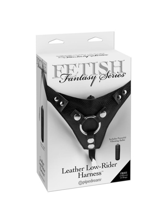 Fetish Fantasy Series Leather Low-Rider Harness-Bl