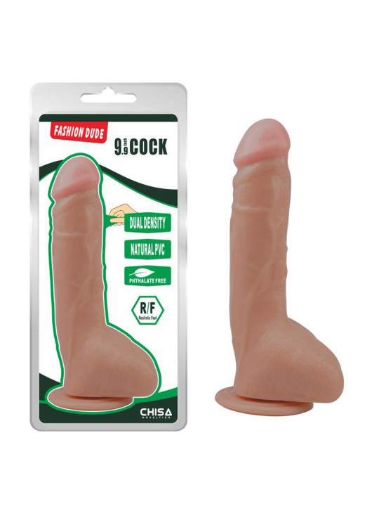 Dildo Dual Density Fashion Dude 9.9 Natural