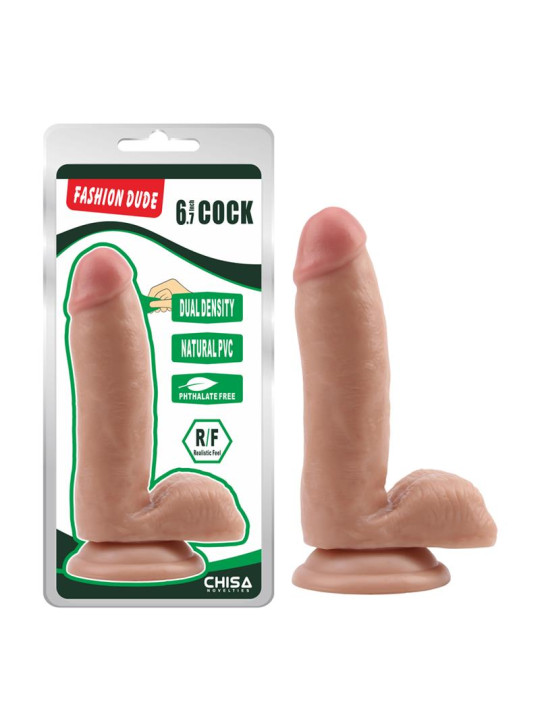 Dildo Dual Density Fashion Dude 6.7 Natural