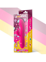 Candy Vibrador con Conejito Punto G USB Silicona Fucshia