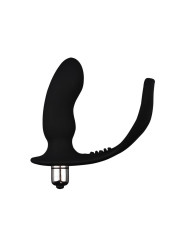 Anillo para el Pene con Plug Anal Negro