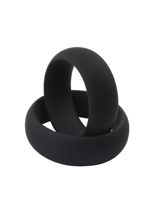 Anillo para el Pene Infinity Silicona M Negro