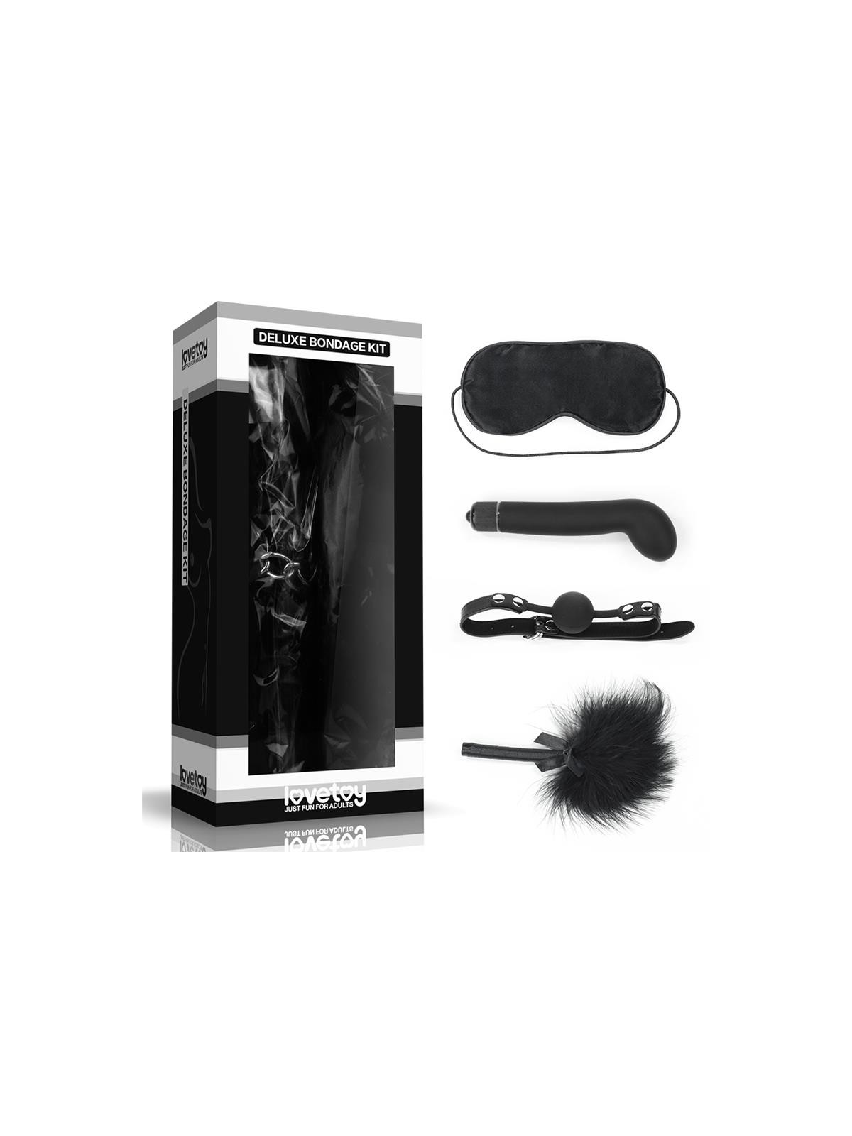 Kit Bondage Deluxe con Vibrador Negro