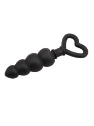 Mini Cadena Anal 15.6 x 3.4 cm Silicona Negro