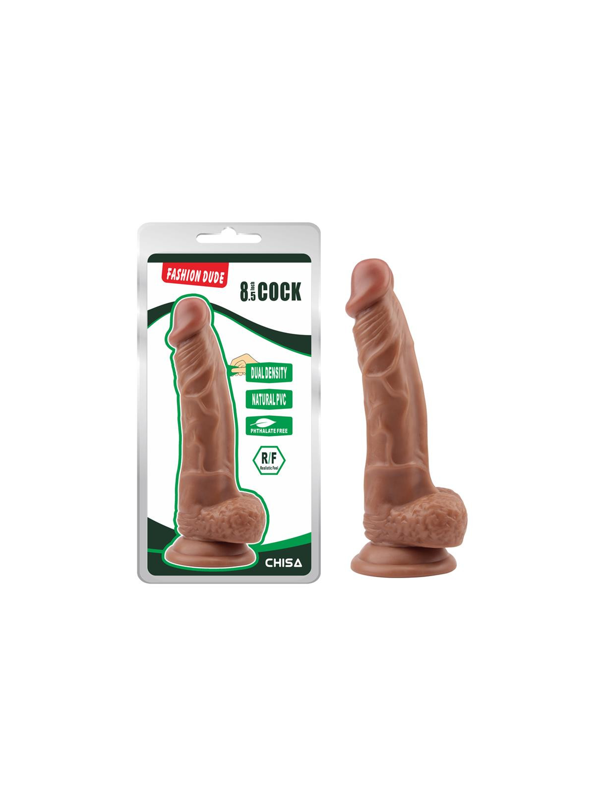 Dildo Dual Density Fashion 21 x 4.1 cm Bronceado