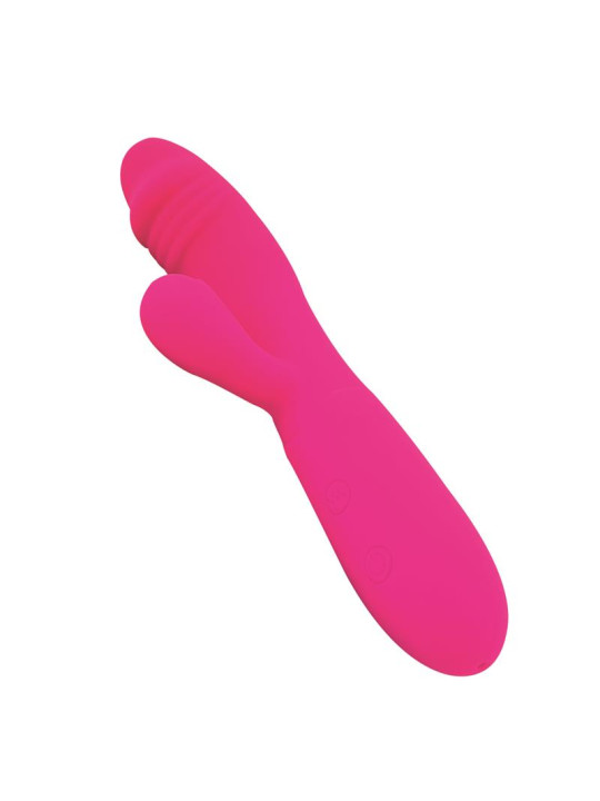 Candy Vibrador con Conejito Punto G USB Silicona Fucshia