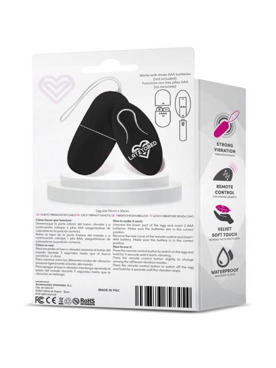 Ecoblack Huevo Vibrador con Control Remoto