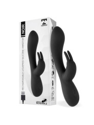 Noir Vibrador Silicona Líquida Inyectada 2 Motores USB