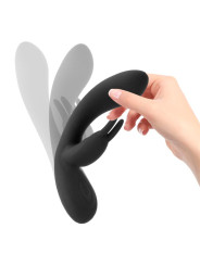 Noir Vibrador Silicona Líquida Inyectada 2 Motores USB