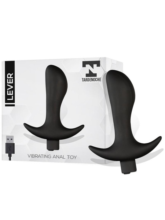 Lever Plug Anal con Vibración USB Silicona