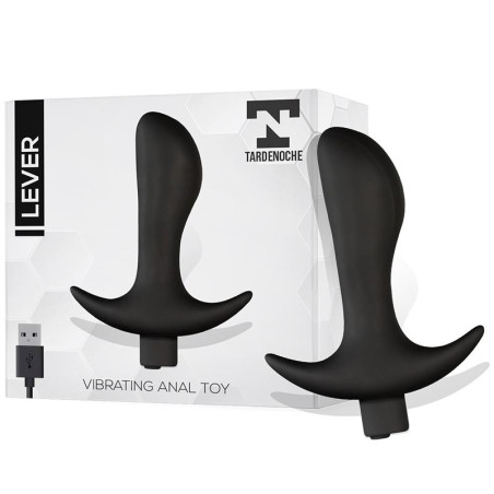 Lever Plug Anal con Vibración USB Silicona