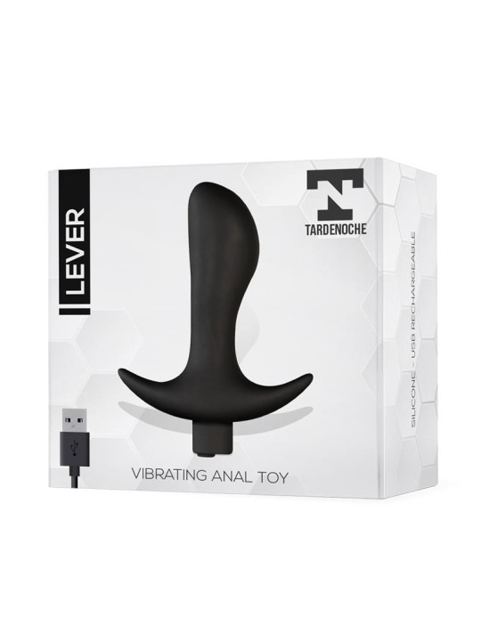 Lever Plug Anal con Vibración USB Silicona