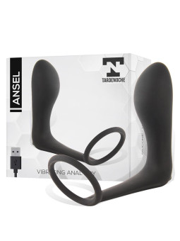 Ansel Plug Anal con Vibración y Anillo USB Silicona